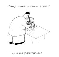 Mind Under Microscope - Self Awareness Cartoon